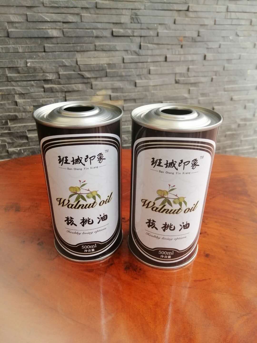 云南印花核桃油鐵罐包裝定制