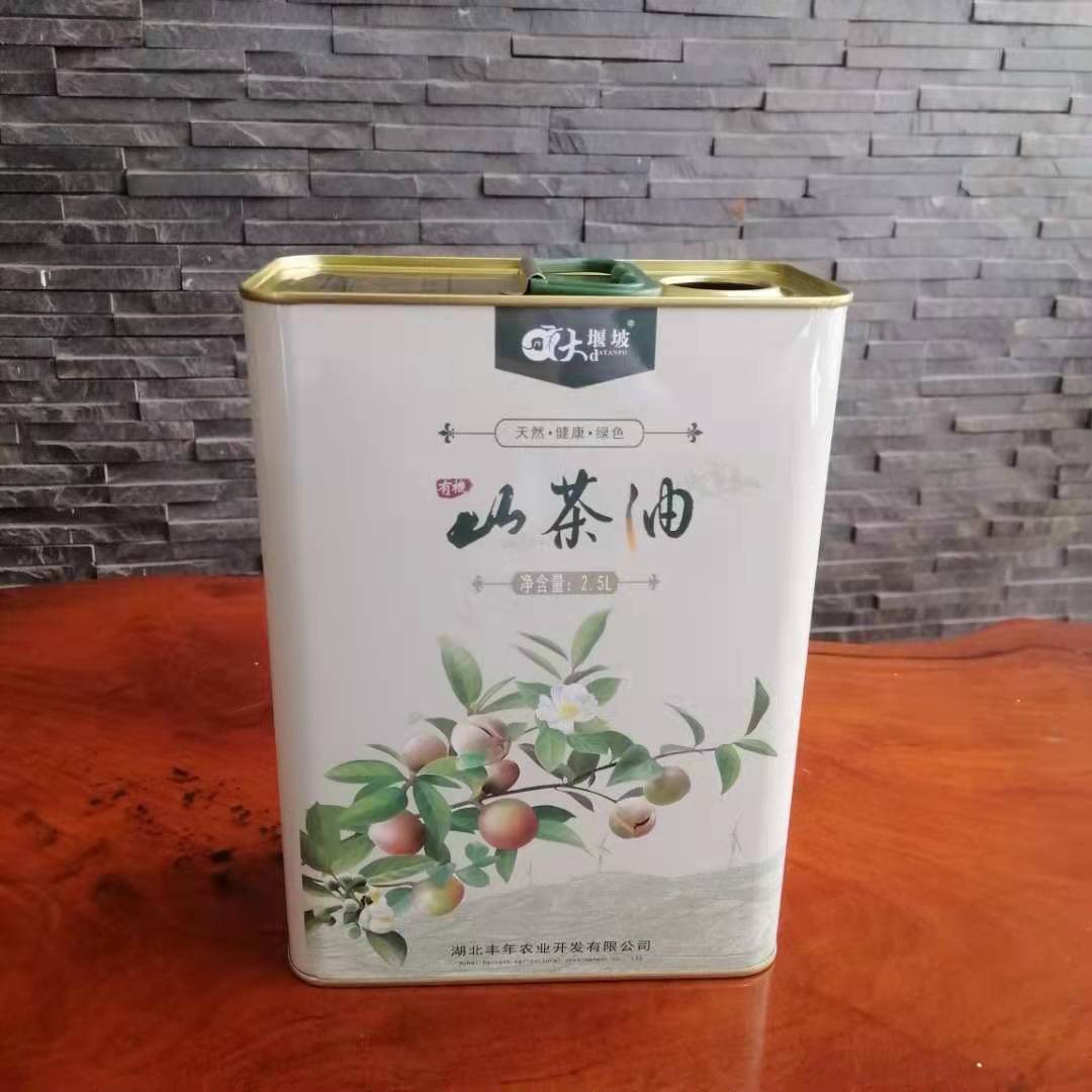 2.5升湖北茶油鐵桶 方形山茶油鐵罐包裝